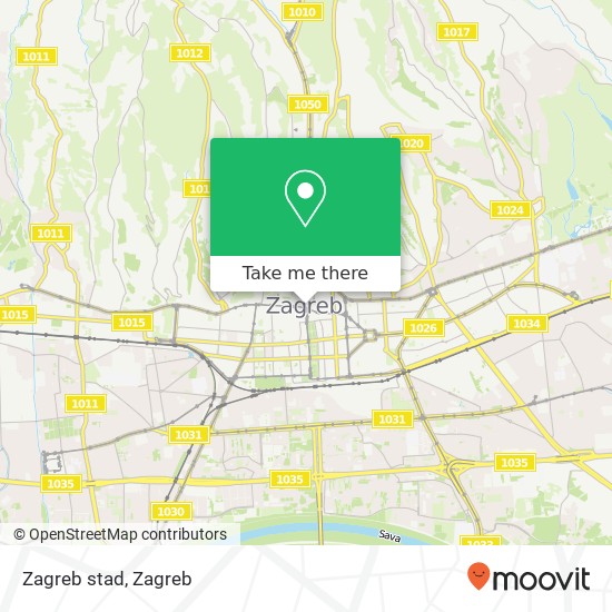 Zagreb stad map