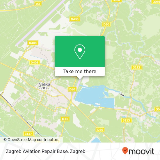 Zagreb Aviation Repair Base map