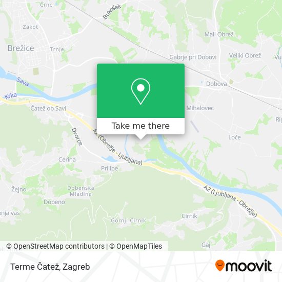 Terme Čatež map