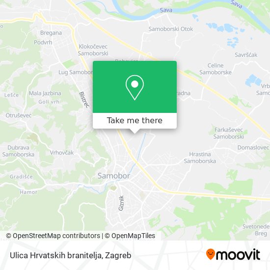 Ulica Hrvatskih branitelja map