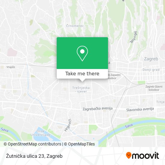 Žutnička ulica 23 map