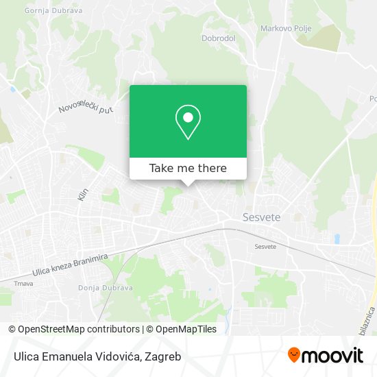Ulica Emanuela Vidovića map
