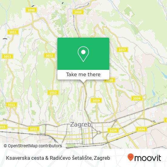 Ksaverska cesta & Radićevo šetalište map