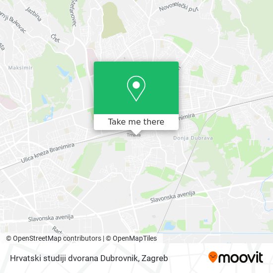 Hrvatski studiji dvorana Dubrovnik map