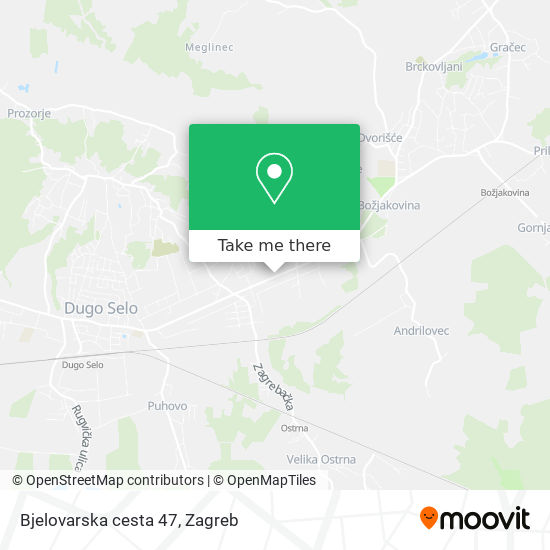Bjelovarska cesta 47 map