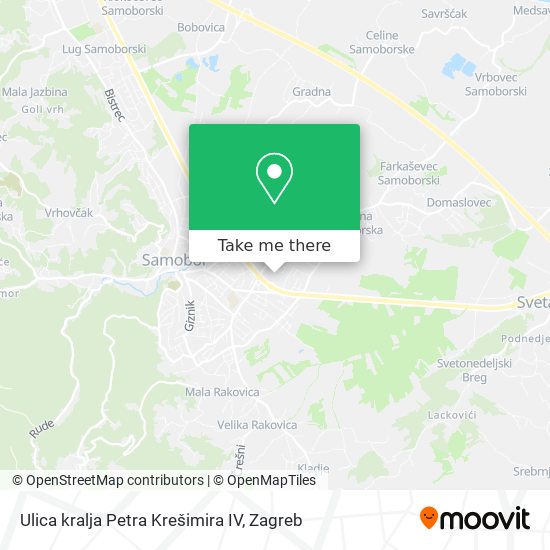 Ulica kralja Petra Krešimira IV map