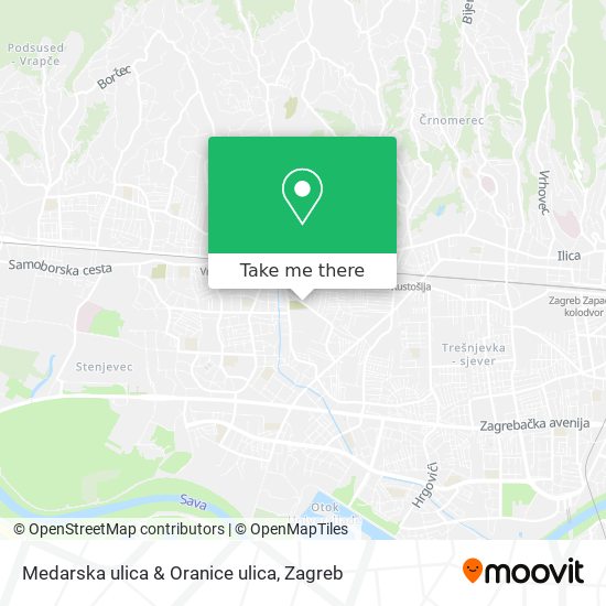 Medarska ulica & Oranice ulica map