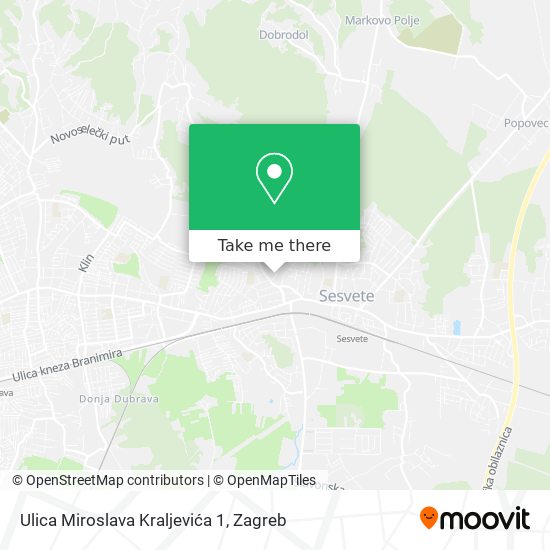 Ulica Miroslava Kraljevića 1 map
