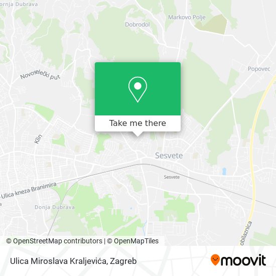 Ulica Miroslava Kraljevića map