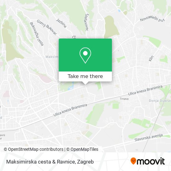 Maksimirska cesta & Ravnice map