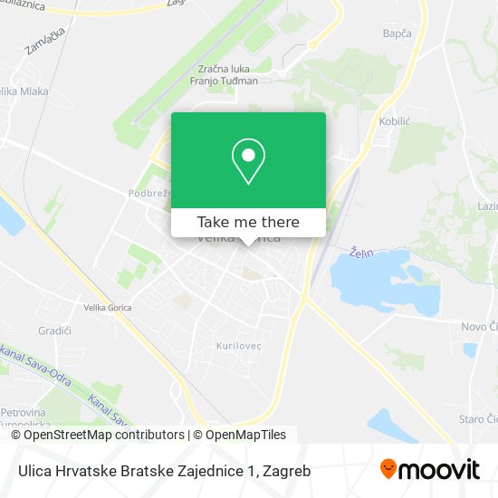 Ulica Hrvatske Bratske Zajednice 1 map