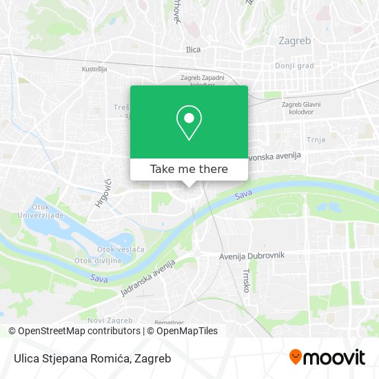 Ulica Stjepana Romića map