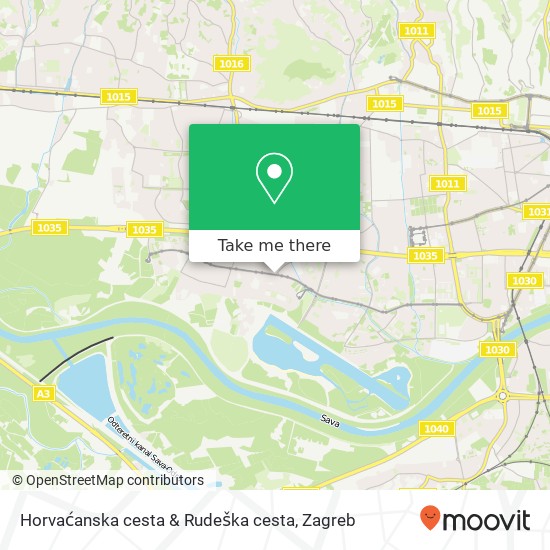 Horvaćanska cesta & Rudeška cesta map