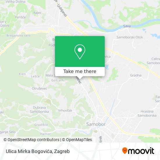 Ulica Mirka Bogovića map