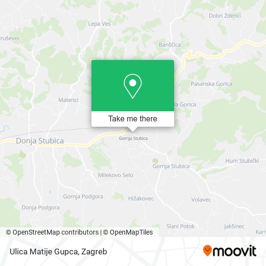 Ulica Matije Gupca map