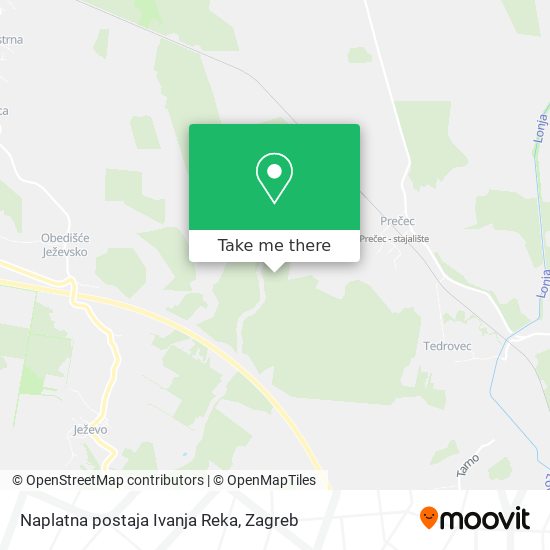 Naplatna postaja Ivanja Reka map