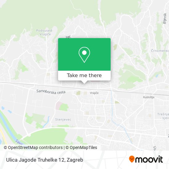 Ulica Jagode Truhelke 12 map