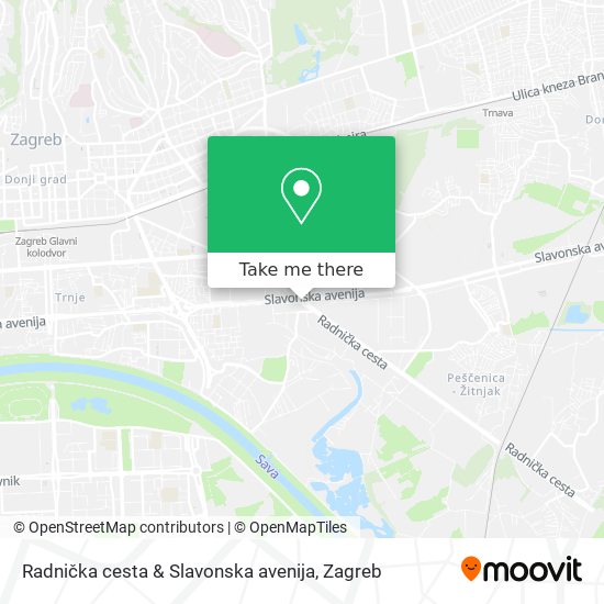 Radnička cesta & Slavonska avenija map