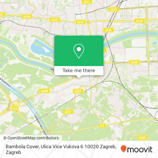 Bambola Cover, Ulica Vice Vukova 6 10020 Zagreb map