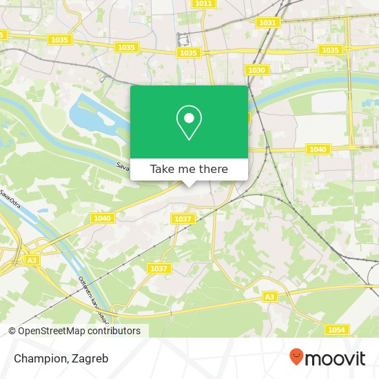 Champion, 10020 Zagreb map