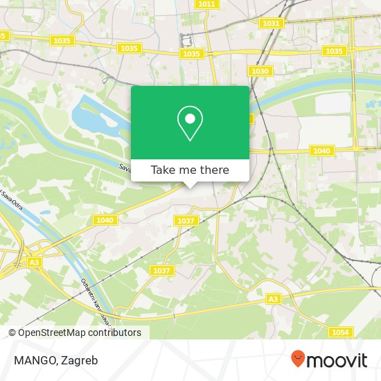 MANGO, Ulica Vice Vukova 10020 Zagreb map