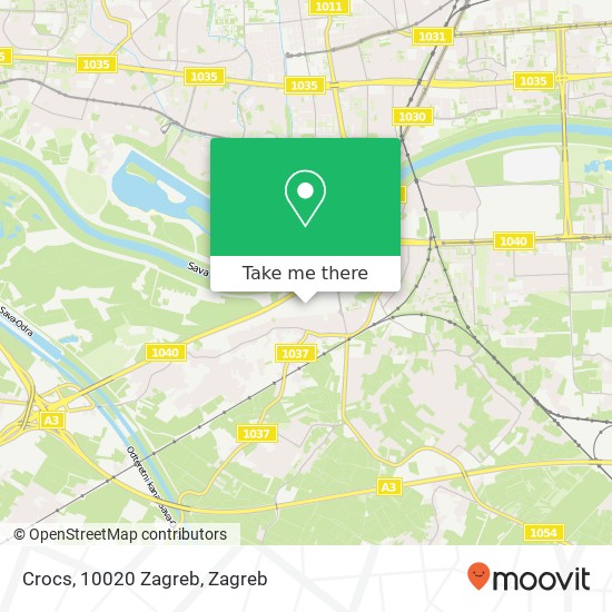 Crocs, 10020 Zagreb map