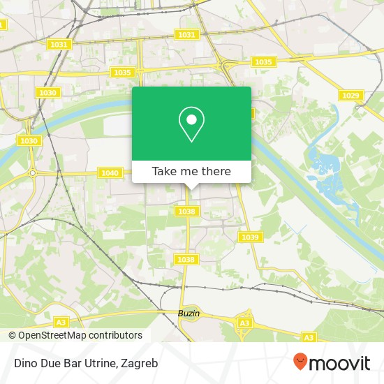 Dino Due Bar Utrine, Kombolova ulica 4A 10010 Zagreb map