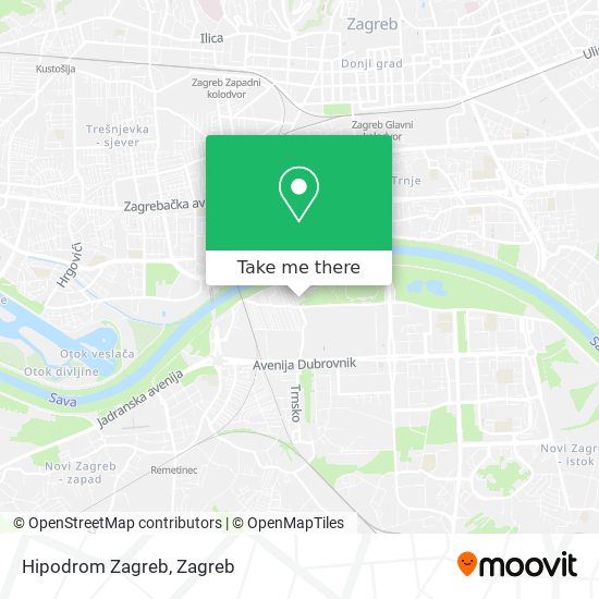 Hipodrom Zagreb map