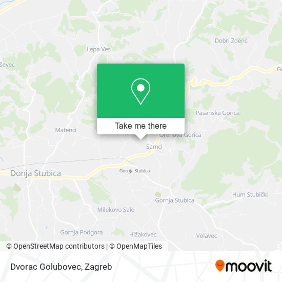 Dvorac Golubovec map