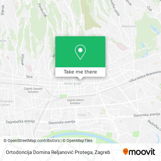Ortodoncija Domina Reljanović Protega map