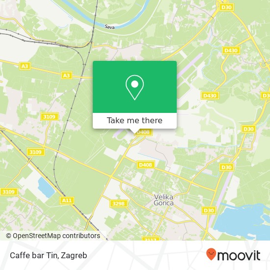 Caffe bar Tin map