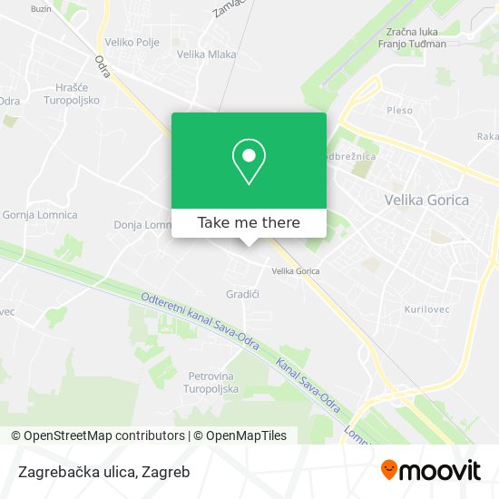 Zagrebačka ulica map