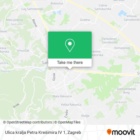 Ulica kralja Petra Krešimira IV 1 map