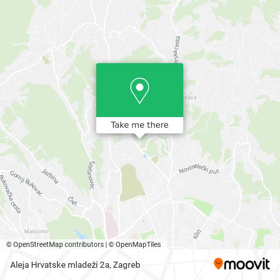 Aleja Hrvatske mladeži 2a map