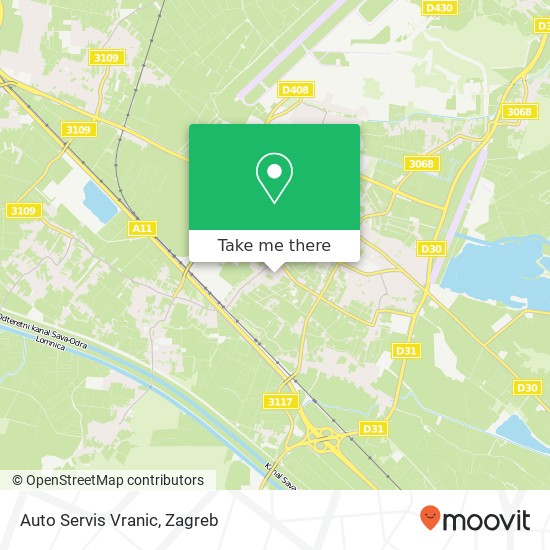 Auto Servis Vranic map
