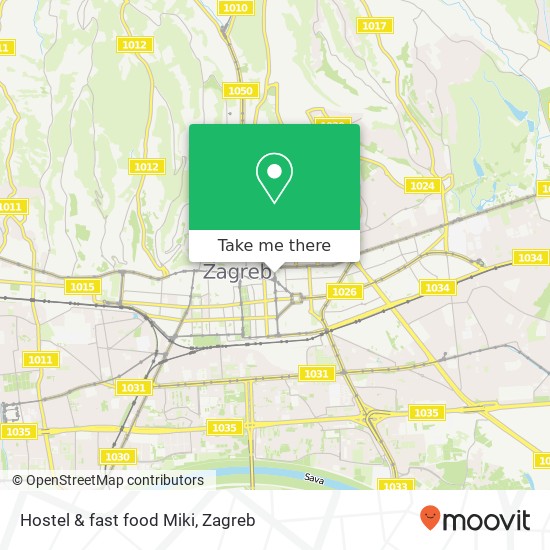Hostel & fast food Miki map