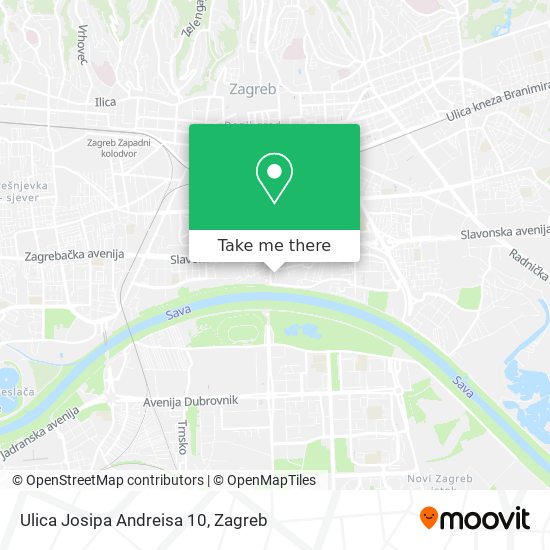 Ulica Josipa Andreisa 10 map