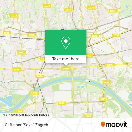 Caffe bar "Sova" map