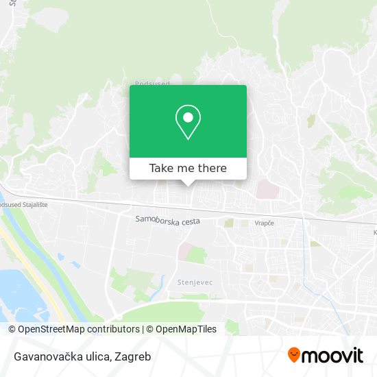 Gavanovačka ulica map
