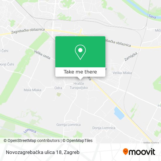 Novozagrebačka ulica 18 map