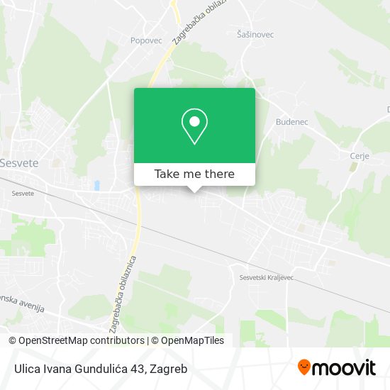 Ulica Ivana Gundulića 43 map