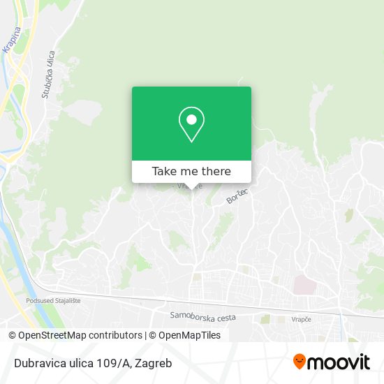 Dubravica ulica 109/A map