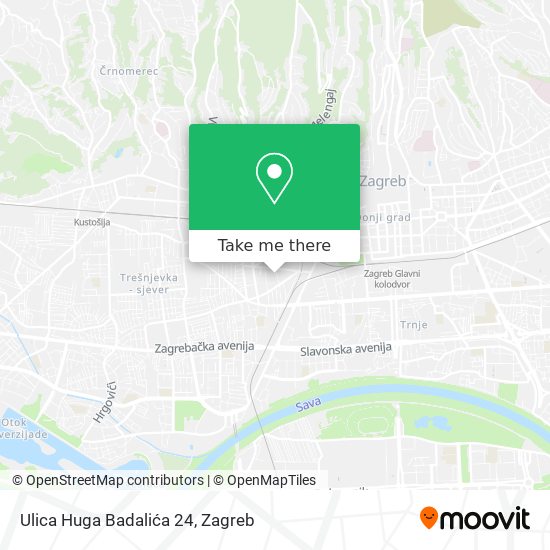 Ulica Huga Badalića 24 map