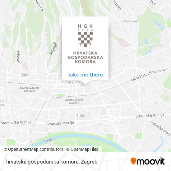 hrvatska gospodarska komora map