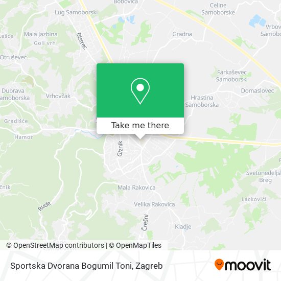 Sportska Dvorana Bogumil Toni map