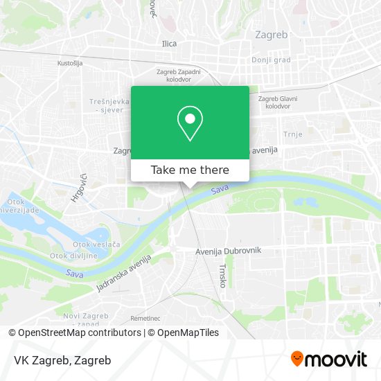 VK Zagreb map