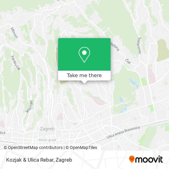 Kozjak & Ulica Rebar map
