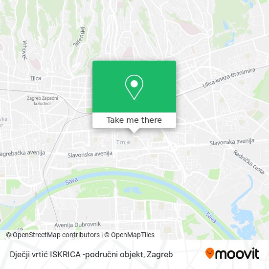 Dječji vrtić ISKRICA -područni objekt map