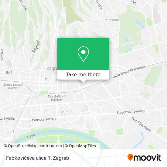 Fabkovićeva ulica 1 map