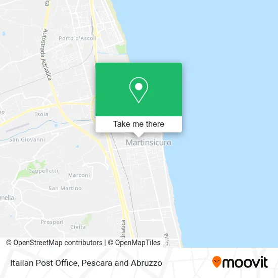 Italian Post Office map